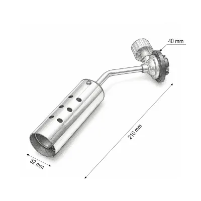 Cap arzator butelie gaz spray, aprindere manuala, rotire 360 grade, putere termica 3600 kcal, flacara reglabila 1300°C Canon Torch - imagine 4