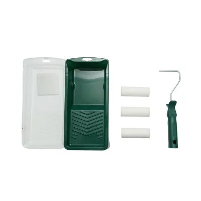 Set mini trafalet cu 3 role burete 10cm, maner PP, tavita vopsea, rezerva tavita 6 piese Breckner Germany