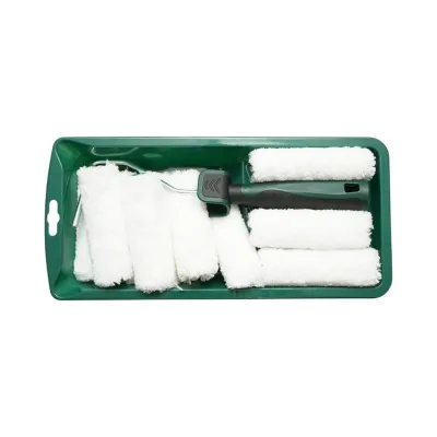 Set mini trafalet cu 10 role microfibra 10cm, maner 2K, tavita vopsea, rezerva tavita 13 piese Breckner Germany - imagine 9