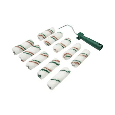 Set mini trafalet cu 10 role poliester 10cm, maner PP, tavita vopsea, rezerva tavita 13 piese Breckner Germany - imagine 5