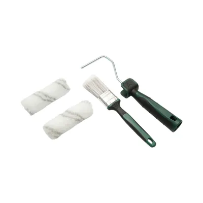 Set mini trafalet cu 2 role acrilice 10cm, pensula plata 38mm, maner 2K, tavita vopsea, rezerva tavita 6 piese Breckner Germany - imagine 5