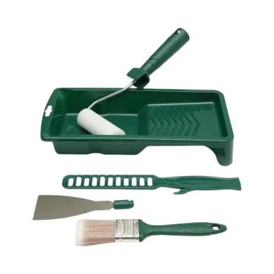 Set vopsit si zugravit cu trafalet 10cm, 2 role lana, 2 role burete, pensula 38mm, spaclu, mixer manual, tavita vopsea, rezerva tavita 10 piese Breckner Germany - imagine 3