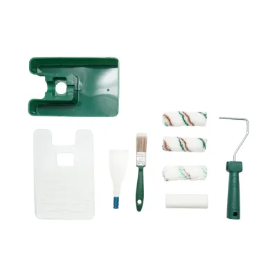 Set vopsit si zugravit cu trafalet 10cm, 2 role poliester, 1 rola microfibra, 1 rola burete, pensula 25mm, spaclu, tavita vopsea 8 piese Breckner Germany - imagine 2
