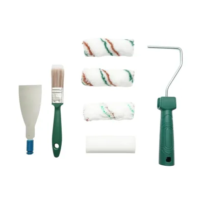 Set vopsit si zugravit cu trafalet 10cm, 2 role poliester, 1 rola microfibra, 1 rola burete, pensula 25mm, spaclu, tavita vopsea 8 piese Breckner Germany - imagine 3