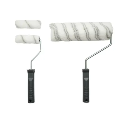 Set vopsit si zugravit cu trafaleti poliester 10cm, 25cm, 4 pensule, spaclu, mixer, tavita vopsea, gratar, folie protectie, cutter 15 piese Breckner Germany - imagine 4