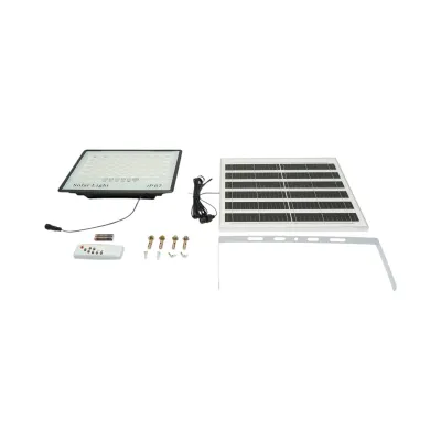 Proiector LED 200W, 6500K cu panou solar 15W, baterie LiFePO4 10000mAh si telecomanda IP67 Breckner Germany - imagine 2