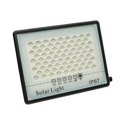Proiector LED 100W, 6500K cu panou solar 12W, baterie LiFePO4 8000mAh si telecomanda IP67 Breckner Germany - imagine 7