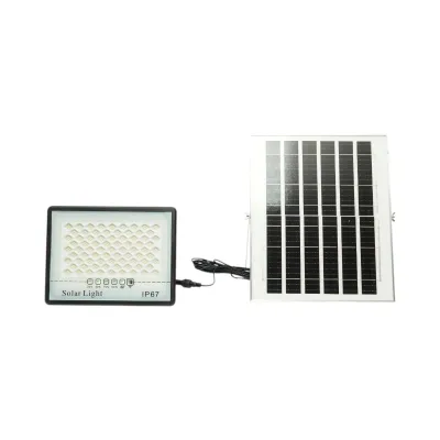 Proiector LED 100W, 6500K cu panou solar 12W, baterie LiFePO4 8000mAh si telecomanda IP67 Breckner Germany - imagine 3