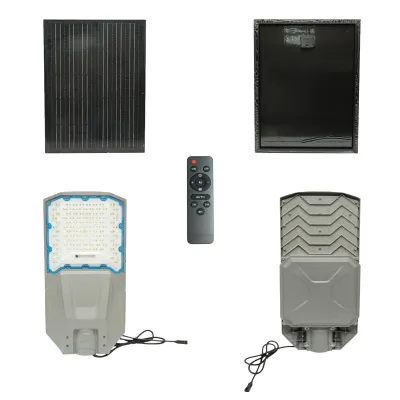 Lampa solara LED iluminat stradal 500W cu panou solar 50W, baterie LiFePO4 55000mAh, telecomanda si suport prindere Breckner Germany - imagine 3