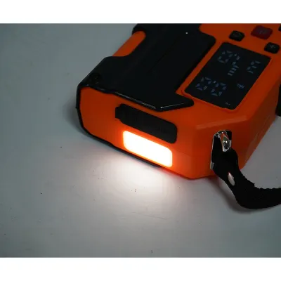 Robot pornire auto cu compresor aer portabil digital 150PSI, 12V, 120W, baterie Li-ion 8000mAh, Power Bank, lanterna LED, port USB/USB-C Breckner Germany - imagine 14