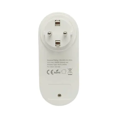 Priza inteligenta smart Wi-Fi alba 100-240V, 16A, 3680W, 2 porturi USB 5V, aplicatie Tuya Smart Life, compatibila Alexa si Google Home - imagine 4