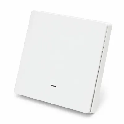 Intrerupator inteligent smart Wi-Fi simplu alb incastrat 100-240V, 10A, 2200W, aplicatie Tuya Smart Life, compatibil Alexa si Google Home 86x86x33mm