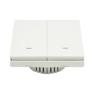Intrerupator inteligent smart Wi-Fi dublu alb incastrat 100-240V, 10A, 2200W, aplicatie Tuya Smart Life, compatibil Alexa si Google Home 86x86x33mm - imagine 3