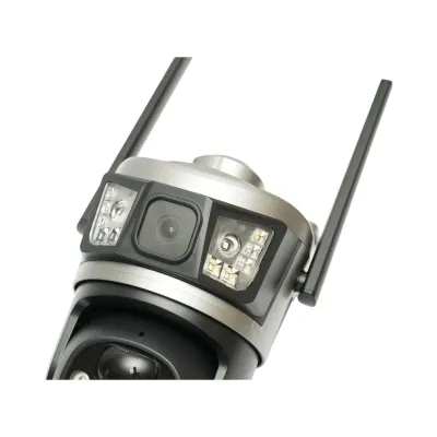 Lampa solara LED iluminat stradal 400W cu camera supraveghere duala 6MP Wi-Fi, panou solar 30W, baterie LiFePO4 20000mAh, PTZ 360, night vision, detectie PIR Ai, aplicatie V380 Pro - imagine 15