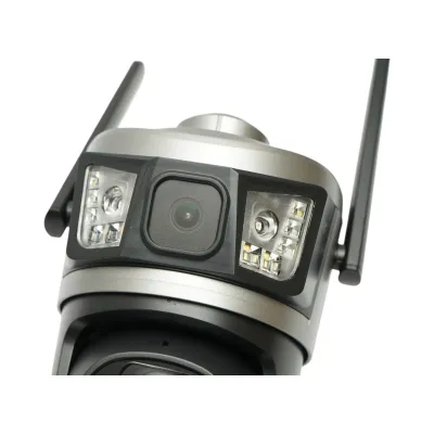 Lampa solara LED iluminat stradal 800W cu camera supraveghere duala 6MP Wi-Fi, panou solar 40W, baterie LiFePO4 30000mAh, PTZ 360, night vision, detectie PIR Ai, aplicatie V380 Pro - imagine 14