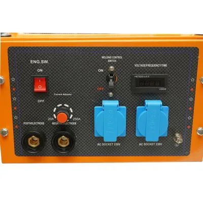 Generator electric 2kW, 220V cu aparat de sudura 250A MMA, motor pe benzina 7CP, 4T 212cc, pornire manula Breckner Germany - imagine 6