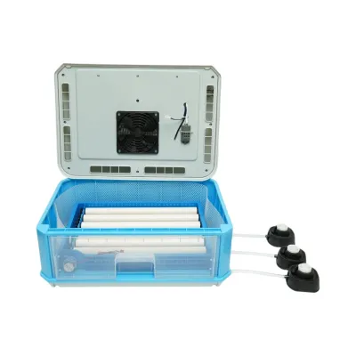 Incubator automat 24 oua 35W, 12V-220V, rotire automata, ovoscop LED, control temperatura, umiditate, afisaj digital, alarma - imagine 7