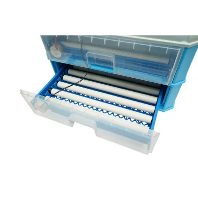 Incubator automat 128 oua 80W, 12V-220V, rotire automata, ovoscop LED, control temperatura, umiditate, afisaj digital, alarma - imagine 9
