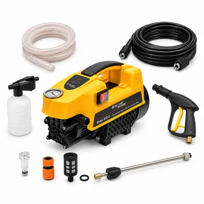 Aparat de spalat cu presiune 800W, 220V, 40 bar, debit 5 L/min cu pistol, rezervor spuma si furtun 7m Breckner Germany - imagine 2