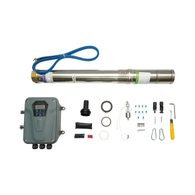 Pompa apa submersibila solara inox 1100W, 110V, D76mm, debit 6 m3/h, brushless, controler MPPT, inaltime refulare 84m 3SYD6-84-110-1100 Breckner Germany - imagine 4