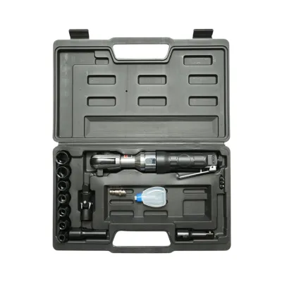 Trusa clichet pneumatic reversibil 1/2 inch si 3/8 inch, cuplu 68Nm, tubulare 8-19mm, turatie 160rpm, presiune 6.3 bar 16 piese Breckner Germany - imagine 3