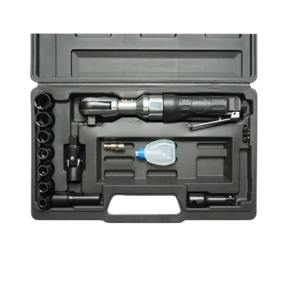 Trusa clichet pneumatic reversibil 1/2 inch si 3/8 inch, cuplu 68Nm, tubulare 8-19mm, turatie 160rpm, presiune 6.3 bar 16 piese Breckner Germany - imagine 4