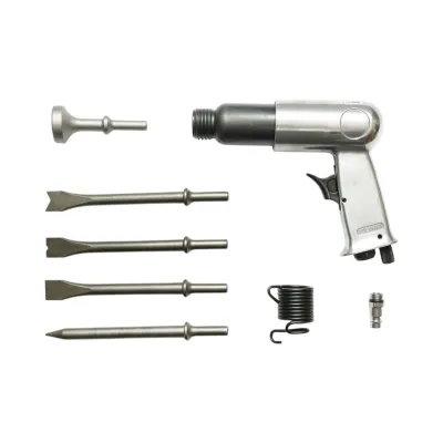 Trusa ciocan pneumatic de impact 3500BPM, 4 dalti 170mm, presiune 6.3 bar 8 piese Breckner Germany - imagine 4