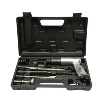 Trusa ciocan pneumatic de impact 3500BPM, 4 dalti 170mm, presiune 6.3 bar 8 piese Breckner Germany - imagine 2