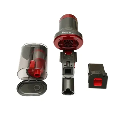 Aspirator vertical 2 in 1 fara fir 350W, putere aspirare 27 kPa, baterie Li-ion 2200mAh, recipient praf 0.8L, ecran tactil, perie iluminata LED, tehnologie ciclonica Breckner Germany - imagine 12