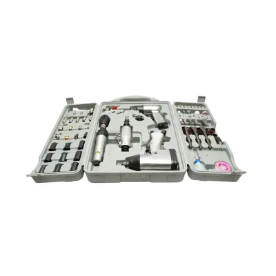 Trusa scule pneumatice cu pistol de impact, ciocan, clichet, polizor drept si accesorii 71 piese - imagine 3
