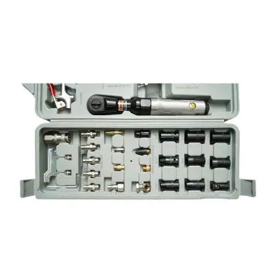Trusa scule pneumatice cu pistol de impact, ciocan, clichet, polizor drept si accesorii 71 piese - imagine 5