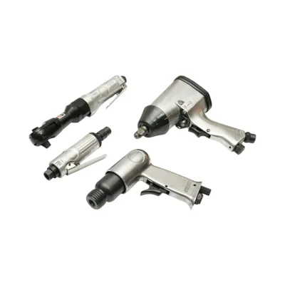 Trusa scule pneumatice cu pistol de impact, ciocan, clichet, polizor drept si accesorii 46 piese Breckner Germany - imagine 6