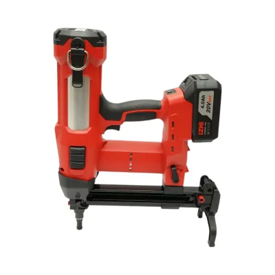 Pistol de batut cuie in beton si metal cu acumulator 20V, 4Ah Li-ion, LED, brushless, 100 Joule, cuie 15-40mm, diametru 2.7-3mm, magazie 33 cuie Breckner Germany - imagine 10