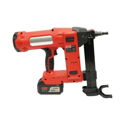 Pistol de batut cuie in beton si metal cu acumulator 20V, 4Ah Li-ion, LED, brushless, 100 Joule, cuie 15-40mm, diametru 2.7-3mm, magazie 33 cuie Breckner Germany - imagine 8