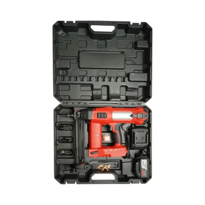 Pistol de batut cuie in beton si metal cu acumulator 20V, 4Ah Li-ion, LED, brushless, 100 Joule, cuie 15-40mm, diametru 2.7-3mm, magazie 33 cuie Breckner Germany - imagine 3