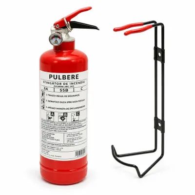 Stingator auto cu suport si pulbere ABC 1kg P1