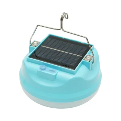 Lampa solara portabila LED 200W, baterie 1600mAh, 3 moduri iluminare, incarcare USB-C 130x70mm albastra - imagine 2