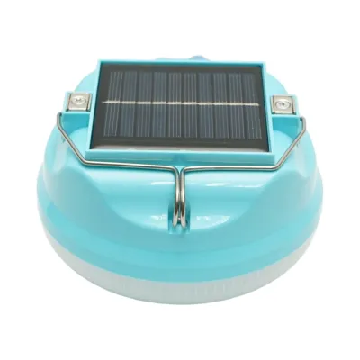 Lampa solara portabila LED 200W, baterie 1600mAh, 3 moduri iluminare, incarcare USB-C 130x70mm albastra - imagine 6