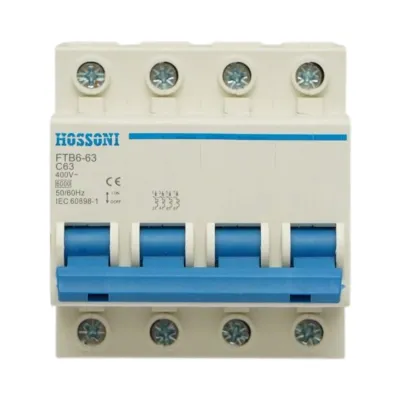 Siguranta automata intrerupator MCB 4P 63A 400V AC FTB6-63