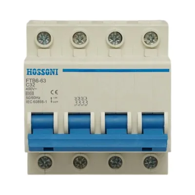 Siguranta automata intrerupator MCB 4P 32A 400V AC FTB6-63