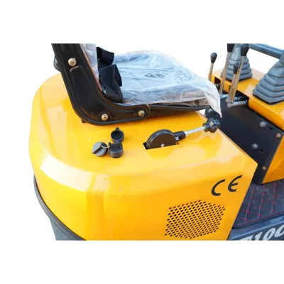Mini excavator 1T pe senile cu semicabina, motor diesel 9.5CP, adancime sapare 1745mm, 3 cupe incluse 170/360/780mm THOR - imagine 9