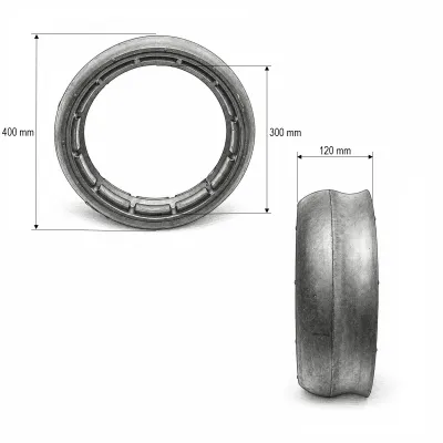 Anvelopa roata de control adancime Maschio Gaspardo 400x120mm cod OEM F06120188 - imagine 5
