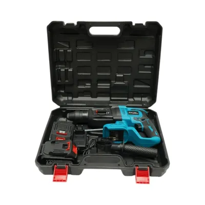 Ciocan rotopercutor 2.5J cu 2 acumulatori 21V, 4Ah Li-ion, brushless, SDS-Plus, 4 functii, frecventa 0-4550 lovituri /min Breckner Germany - imagine 2