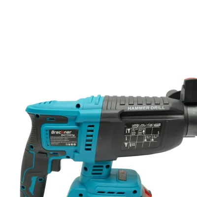Ciocan rotopercutor 2.5J cu 2 acumulatori 21V, 4Ah Li-ion, brushless, SDS-Plus, 4 functii, frecventa 0-4550 lovituri /min Breckner Germany - imagine 12