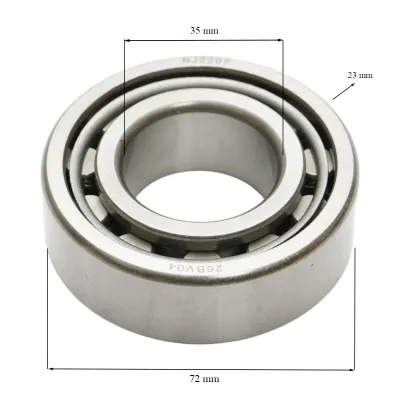 Rulment NJ2207 35x72x23mm ax taragot cutie viteze U-445 - imagine 3