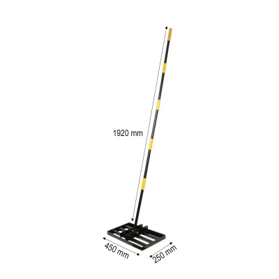 Grebla nivelare gazon metalica 45x25cm, maner extensibil 192cm Breckner Germany - imagine 3