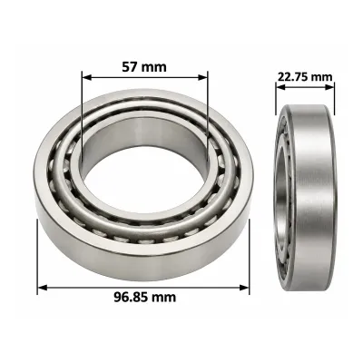 Rulment mecanism diferential Fendt 57x96.85x22.75mm cod OEM X623043000000 + X623042400000 - imagine 2