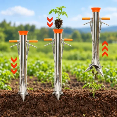 Plantator rasaduri manual 90cm, adancime 14cm, diametru tub 75mm Breckner Germany - imagine 2