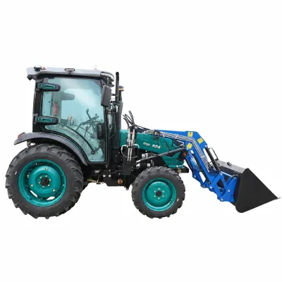 Tractor 60CP 4x4 cu cabina, motor diesel YTO, incarcator frontal hidraulic, cupa 1400mm, camere video KONIG 604 - imagine 5