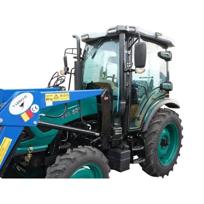 Tractor 60CP 4x4 cu cabina, motor diesel YTO, incarcator frontal hidraulic, cupa 1400mm, camere video KONIG 604 - imagine 6